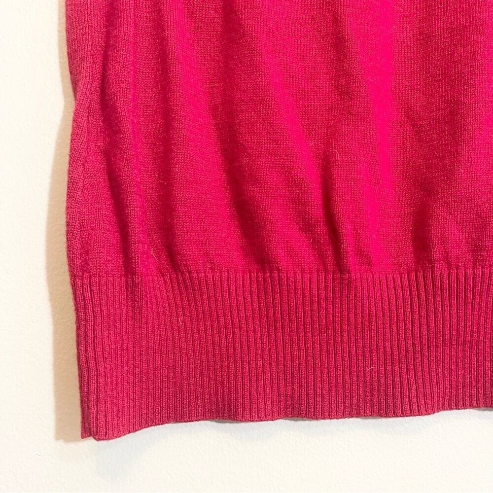 Express Womens V-Neck Sleeveless Ribbed Trim Knit Pullover Sweater Red Large - Picture 10 of 12